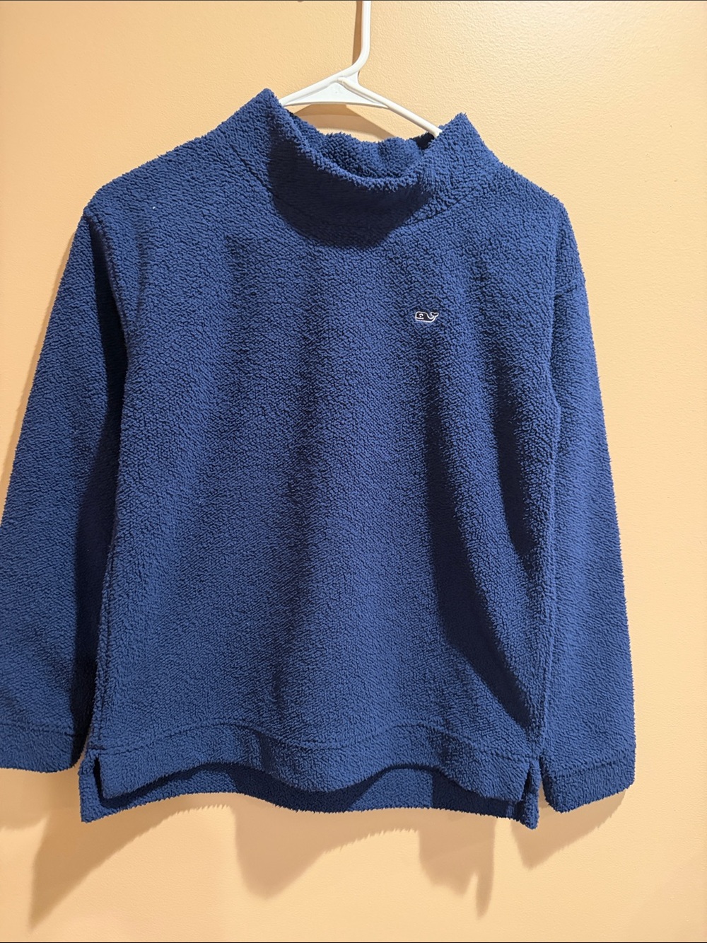 Vineyard Vines Navy Sherpa Turtleneck Pullover